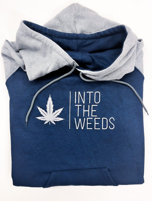 Into the Weeds Branded Men's Fleece Raglan Hooded Sweatshirt